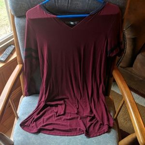 Maurices 3/4 sleeve high low tunic